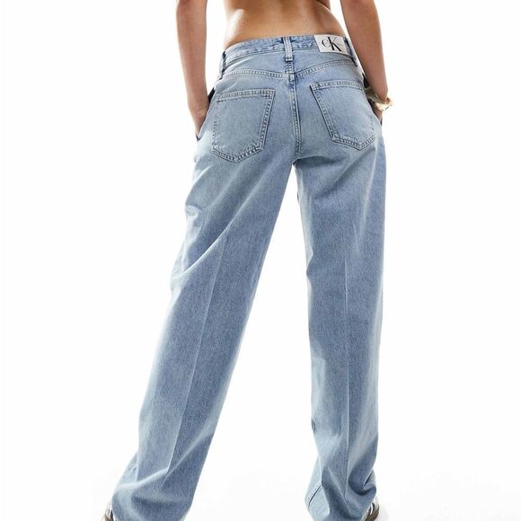 Calvin Klein Jeans 90s straight leg jeans in light wash size 33 NWT in pkg - Picture 3 of 9